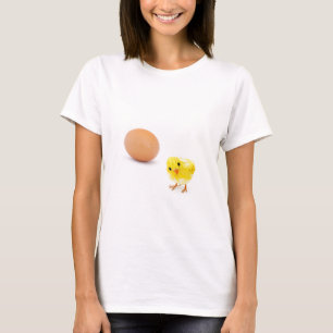 Camiseta que veio primeiramente a galinha ou o ovo?