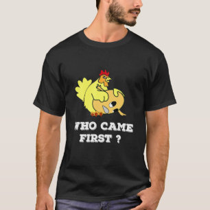 Camiseta Que Vieram Primeiro Galinha Ou Homens Engraçados 