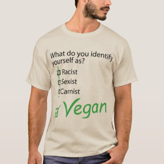 Camiseta Que você se identifica como? Vegan.