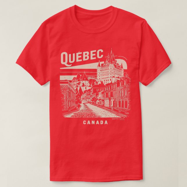 Camiseta quebec canada 1 (Frente do Design)