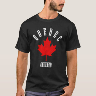 Camiseta Quebec Canadá Orgulho Vintage Folha de Bordo Bande