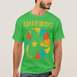Camiseta Quebec Canada Vintage angustiou Souvenir