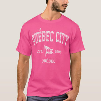 Camiseta Quebec City Canada Nautical Boat Anchor Flag gift
