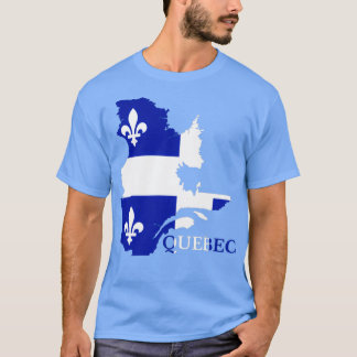 Camiseta Quebec Flag Map QC Canada