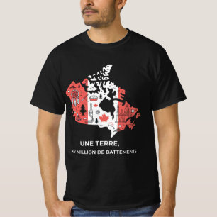 Camiseta Québec: Mosaico de Símbolos Unidos