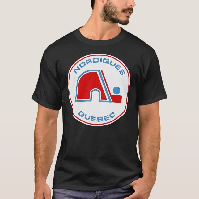 Camiseta Quebec Nordiques Clássico T-Sh (Frente)