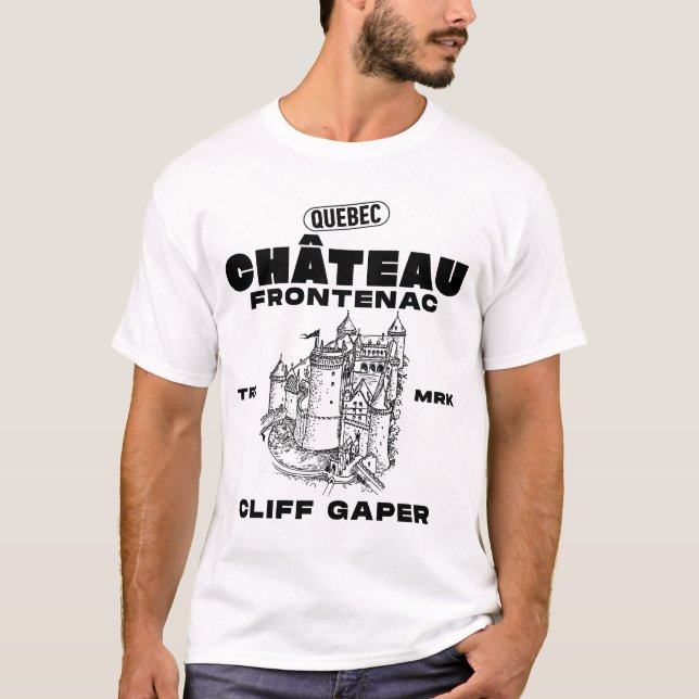 Camiseta Quebec: penhasco do castelo frontenac (Frente)