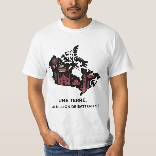Camiseta Quebequense: Mosaico Unido de Álamo  (Frente)