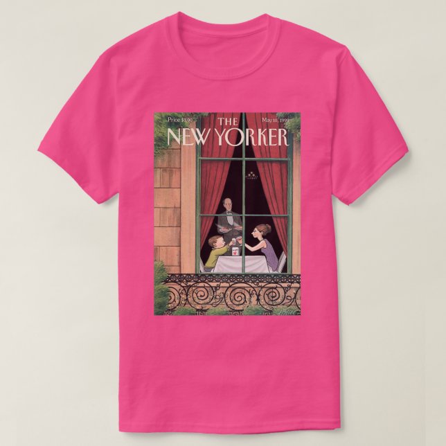 Camiseta Quebra a poster do New Yorker (Frente do Design)