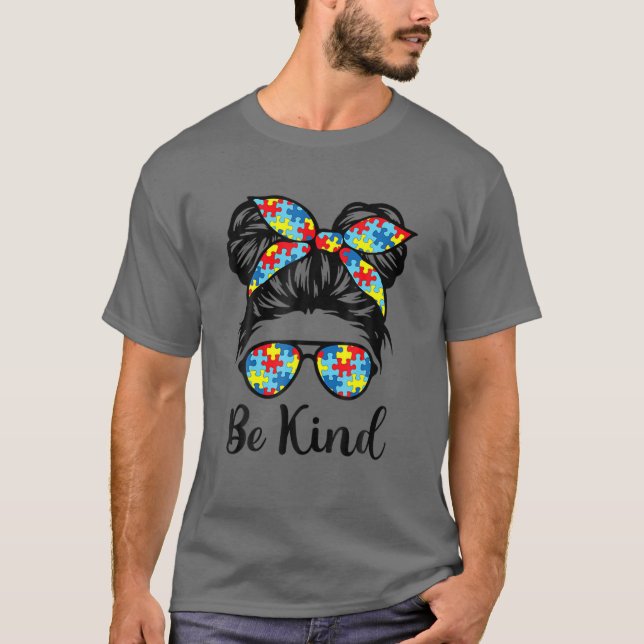 Camiseta Quebra-cabeça Autismo Awarenes Be Kin (Frente)