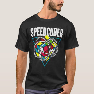 Camiseta Quebra-cabeça com velocidade competitiva do cubo