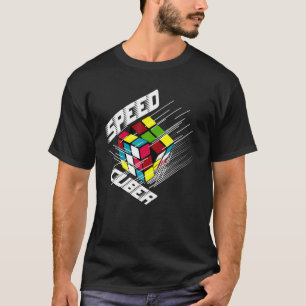 Camiseta Quebra-cabeça com velocidade competitiva do cubo A
