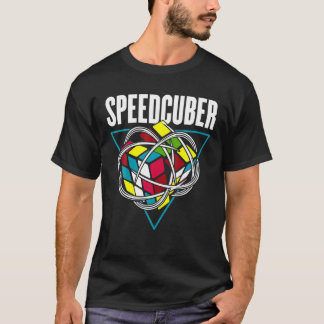Camiseta Quebra-cabeça com velocidade competitiva do cubo A