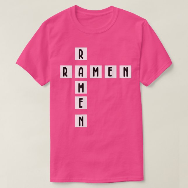 Camiseta Quebra-cabeça & Crossword Funny Ramen Ramen (Frente do Design)