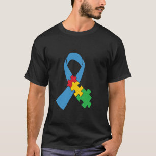 Camiseta Quebra-cabeça da Fita do Autismo Conscientização d