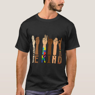 Camiseta Quebra-cabeça da Língua de Sinais da Mão da Bondad