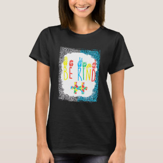 Camiseta Quebra-cabeça da Língua de Sinais da Mão Seja Gent