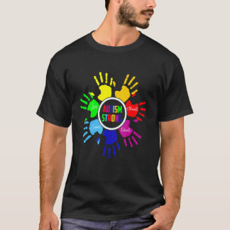 Camiseta Quebra-cabeça da Mão em Língua de Sinais Apoio à C