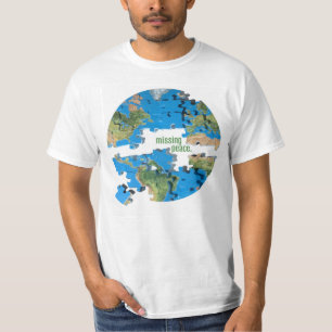 Camiseta Quebra-cabeça da paz de mundo