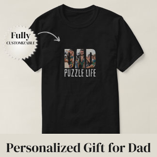 Camiseta Quebra-cabeça da vida do papai