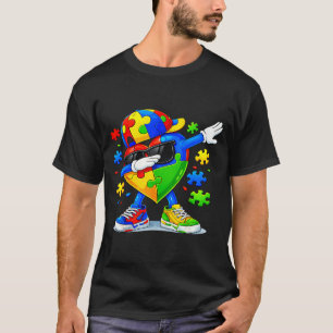 Camiseta Quebra-cabeça dabbing conscientização do autismo e