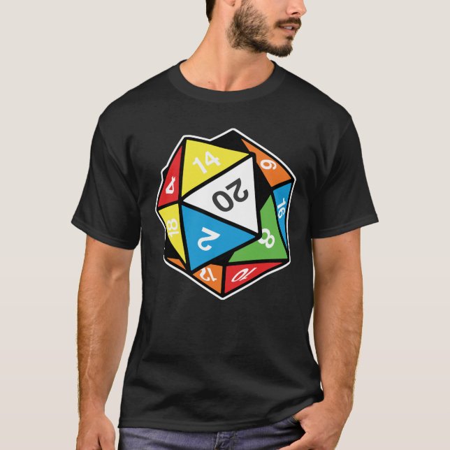 Camiseta quebra-cabeça de 20 lados (Frente)