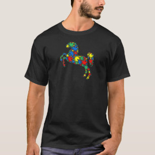 Camiseta Quebra-cabeça de Autismo de Cavalo Para Mulheres H