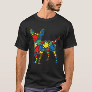 Camiseta Quebra-cabeça de Autismo de Chihuahua para Mulhere