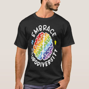 Camiseta Quebra-cabeça de cérebro Peça Autismo Consciência
