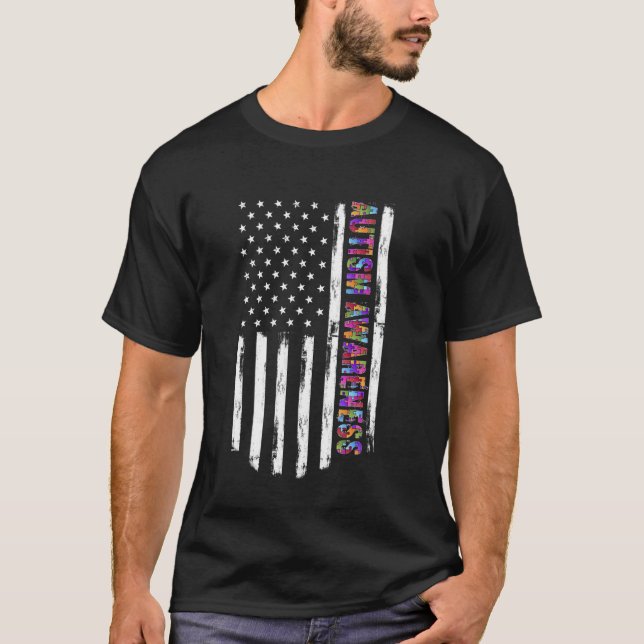 Camiseta Quebra-cabeça de Conscientização do Autismo Bandei (Frente)