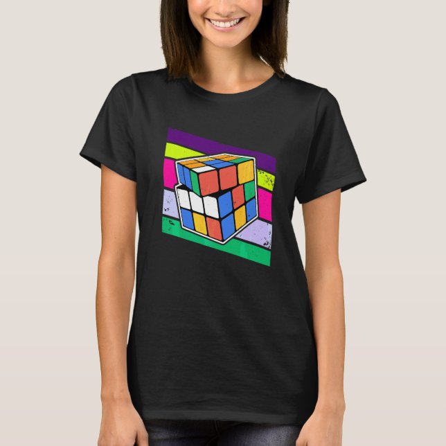 Camiseta Quebra-cabeça de Cubing Rápido (Frente)