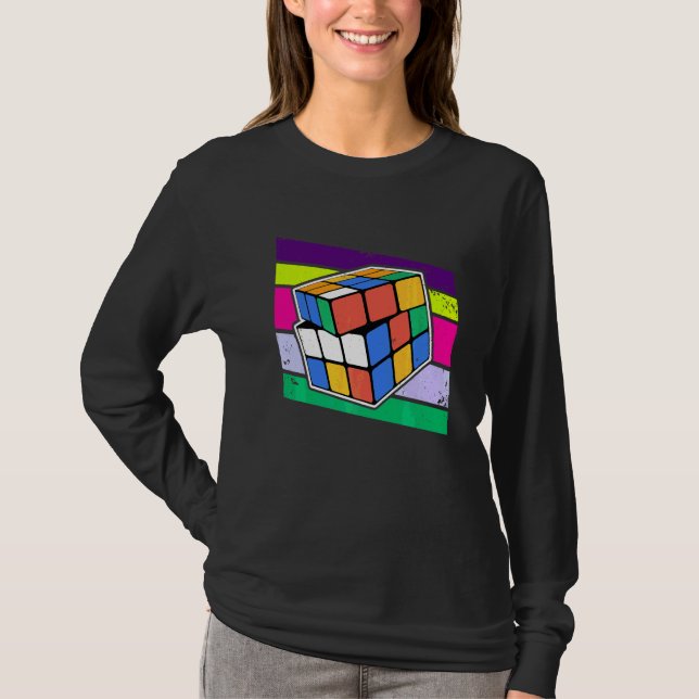 Camiseta Quebra-cabeça de Cubing Rápido (Frente)
