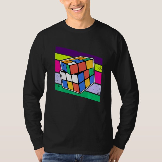 Camiseta Quebra-cabeça de Cubing Rápido (Frente)