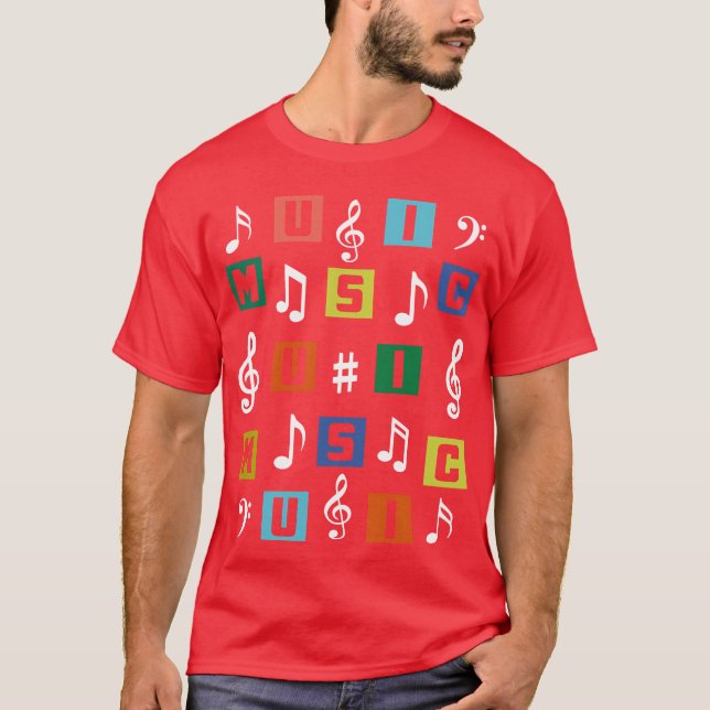 Camiseta Quebra-cabeça de Música Amigo de Peças (Frente)