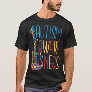 Camiseta Quebra-cabeça de Música Autismo Roupa Gráfico