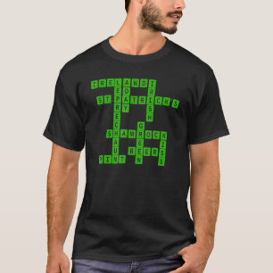 Camiseta Quebra-cabeça de Palavra Cruzada do Dia da rua Pat