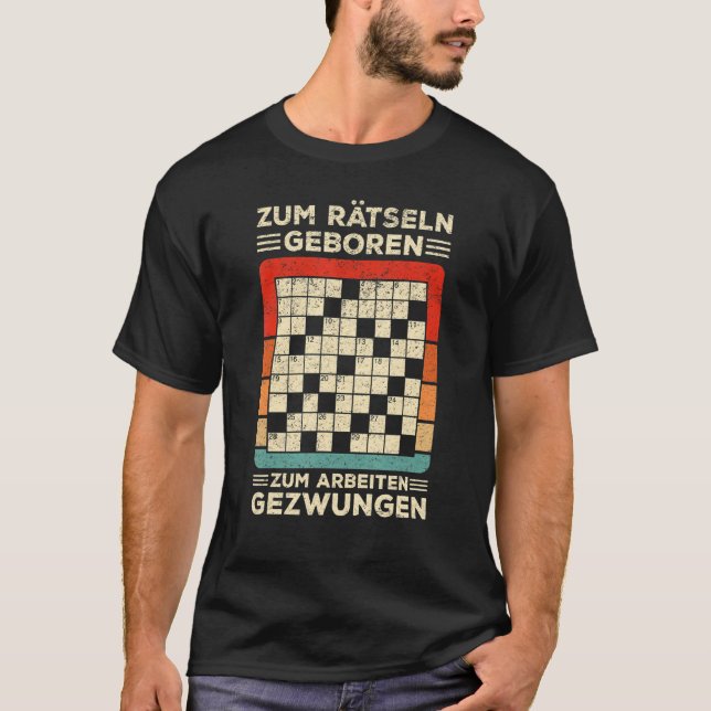 Camiseta Quebra-cabeça de Palavra Cruzada - Quebra-cabeça d (Frente)