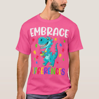 Camiseta Quebra-cabeça Dinossauro Piece Autismo Mês De Cons
