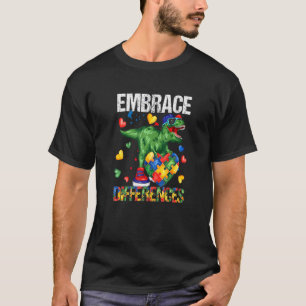 Camiseta Quebra-cabeça Dinossauro Piece Autismo Sensibiliza
