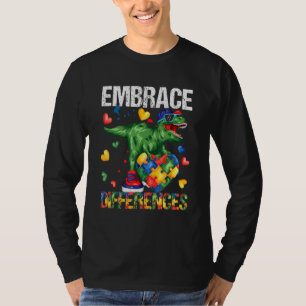 Camiseta Quebra-cabeça Dinossauro Piece Autismo Sensibiliza