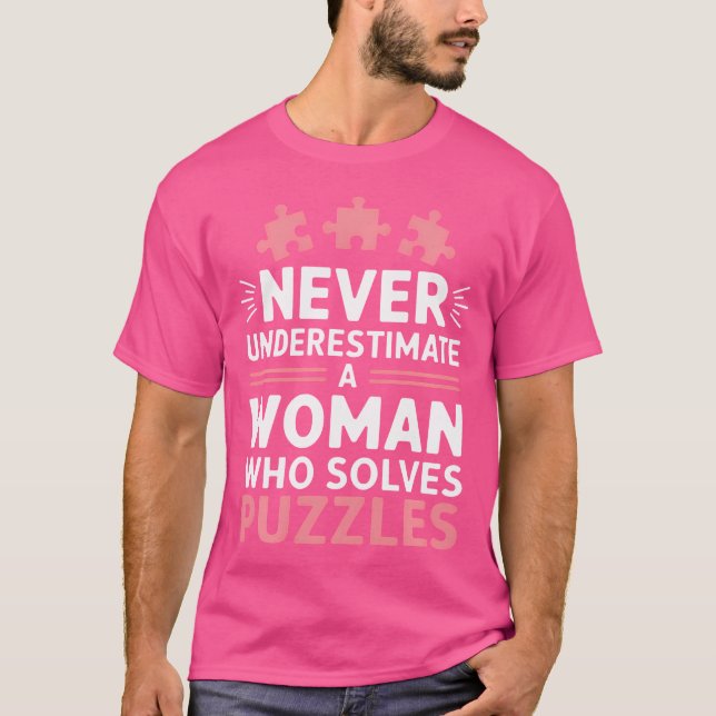 Camiseta Quebra-cabeça Divertido Puzzler Puzzles (Frente)