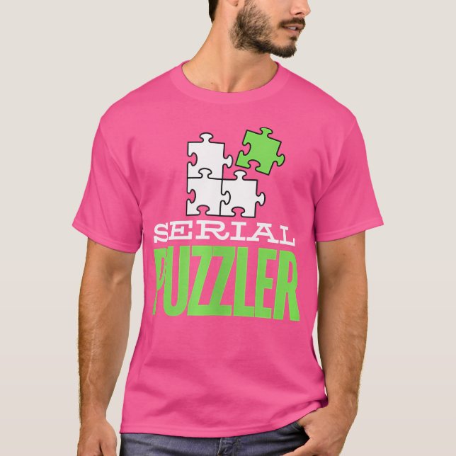 Camiseta Quebra-cabeça Divertido Quebra-cabeça Serial (Frente)