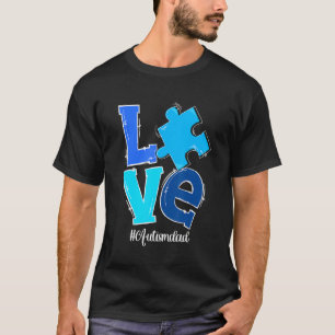 Camiseta QUEBRA-CABEÇA do AMOR Piece Autismo Pai Autismo Se