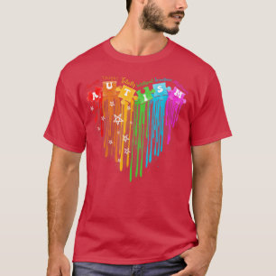 Camiseta Quebra-cabeça do Arco-Íris Autismo Consciência Mês