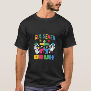 Camiseta Quebra-Cabeça do Autismo Mão Seis Sete Bru
