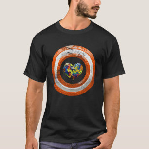 Camiseta Quebra-cabeça do Coração da Diversidade Autista Co