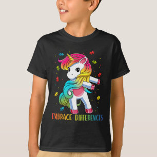 Camiseta Quebra-cabeça do Unicórnio Flosing Piece Autismo G