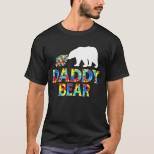 Camiseta Quebra-cabeça do Urso Papai de Conscientização do 