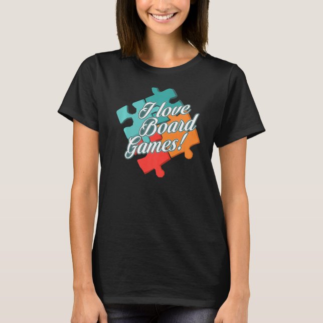 Camiseta Quebra-cabeça Jigsee I Love Conselho Games (Frente)