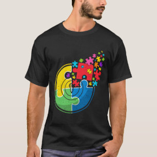 Camiseta Quebra-cabeça Lacrosse dá apoio a homens conscient